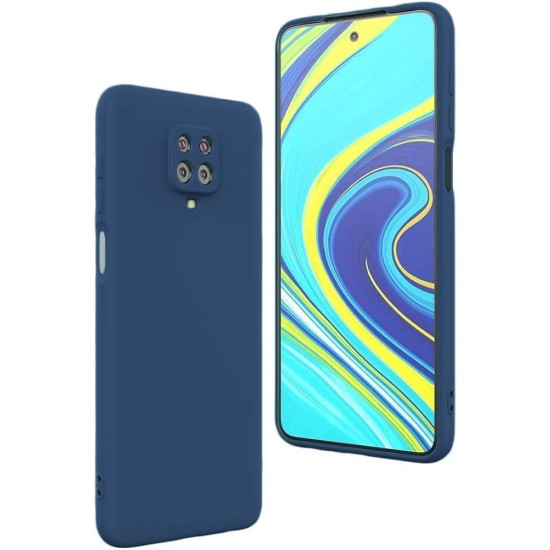  Back Cover Σιλικόνης Soft  2.0MM Touch Matte Μπλε Redmi Note 9S / 9 Pro / 9 Pro Max