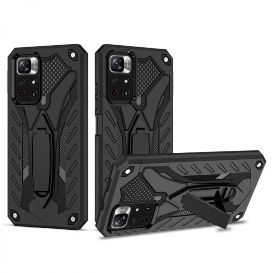 Θήκη Anti Fall for Samsung Galaxy A51 Armor Shockproof TPU με Kickstand - BLACK