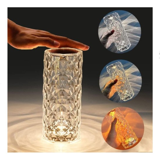 Επιτραπέζιο φωτιστικό Rose Diamond - Φωτιστικό αφής USB Charging Lamp Atmosphere 