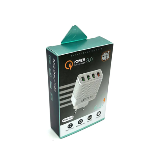 Φορτιστής ρεύματος KeKe-935 6.2A Quick Charge 3.0 4USB λευκό Φορτιστής ρεύματος KeKe-935 6.2A Quick Charge 3.0 4USB λευκό