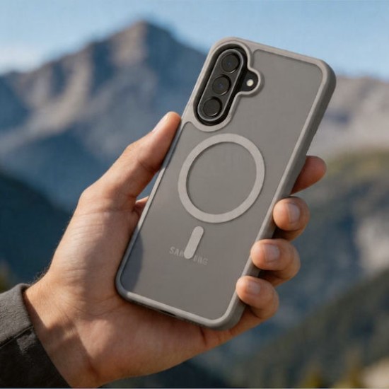 Tech-Protect MagMat MagSafe Back Cover Σιλικόνης / Πλαστικό Matte Grey (Galaxy A57)