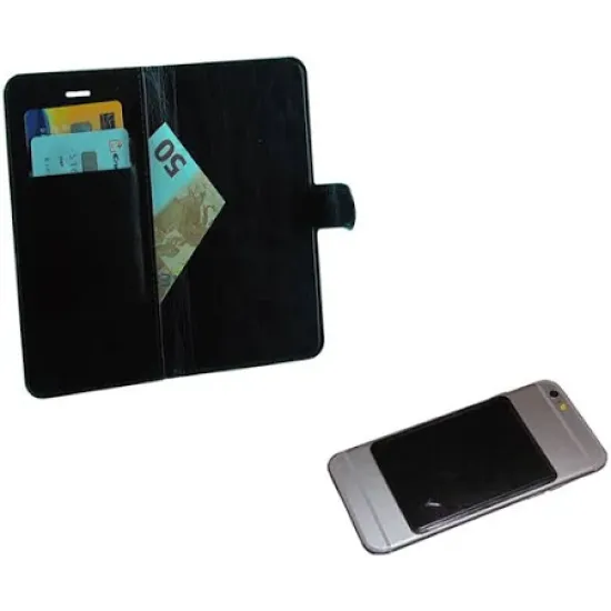  Book Δερματίνης με Λουράκι Μαύρο (Motorola Moto G86)