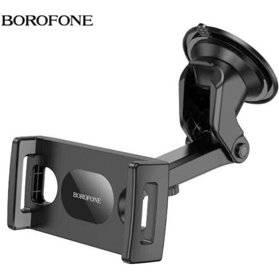 BOROFONE BH100 Airy Βάση Αυτοκινήτου με Βεντούζα για Κινητά & Tablet έως 12.9″ – Χρώμα: Μαύρο