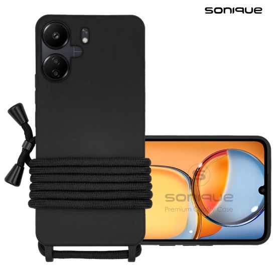 Back Cover Σιλικόνης 0.5mm με Λουράκι Μαύρο (Redmi 13C 4G / 13C 5G / Poco C65 4G) Back Cover Σιλικόνης 0.5mm με Λουράκι Μαύρο (Redmi 13C 4G / 13C 5G / Poco C65 4G)