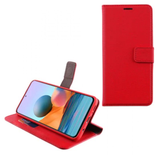 Book Case  Tpu Για Galaxy A17 σε Κόκκινο Flip Wallet Δερματίνη