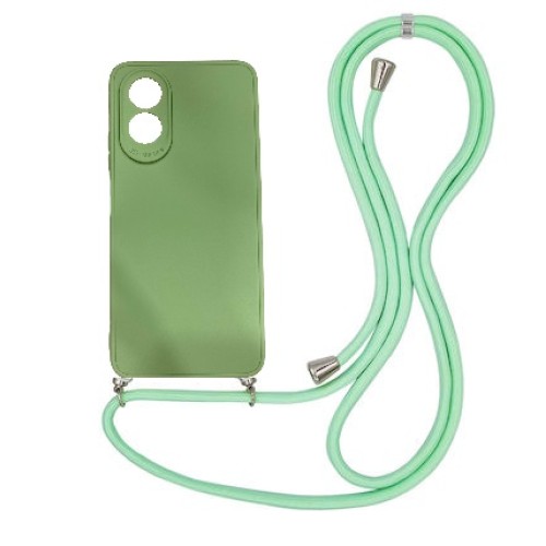 Back Cover Σιλικόνης με Λουράκι Λαχανί Oppo A38/ A18