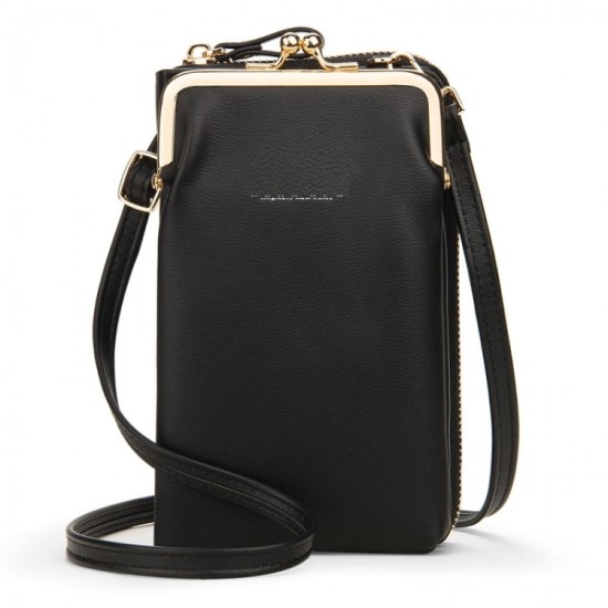 Forever Lengrui Women's Crossbody Phone Bag Black