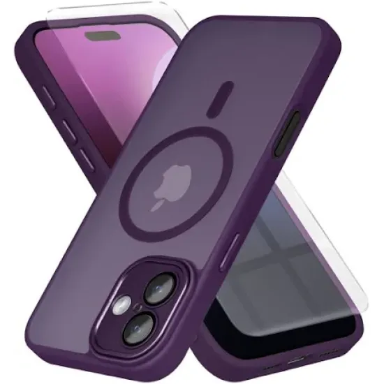 Θήκη iPhone 17 Matte Magnetic Series συμβατό με MagSafe φορτιστή, Πλάτη αντικραδασμική από Premium TPU Μωβ + ΔΩΡΟ ΤΖΑΜΑΚΙ Θήκη iPhone 17 Matte Magnetic Series συμβατό με MagSafe φορτιστή, Πλάτη αντικραδασμική από Premium TPU Μωβ + ΔΩΡΟ ΤΖΑΜΑΚΙ