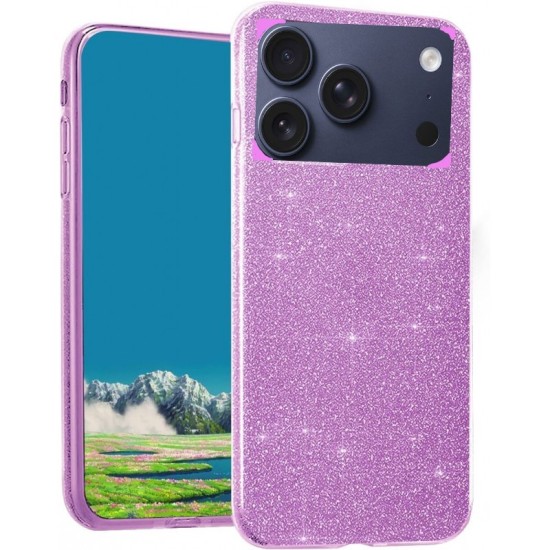Glitter Back Cover Σιλικόνης Μωβ iPhone 17 Pro Max