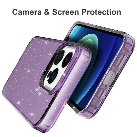 Glitter Back Cover Σιλικόνης Μωβ iPhone 17 Pro Max
