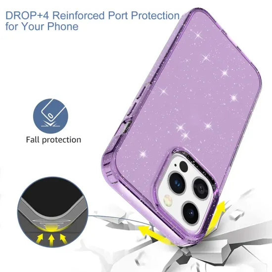 Glitter Back Cover Σιλικόνης Μωβ iPhone 17 Pro Max