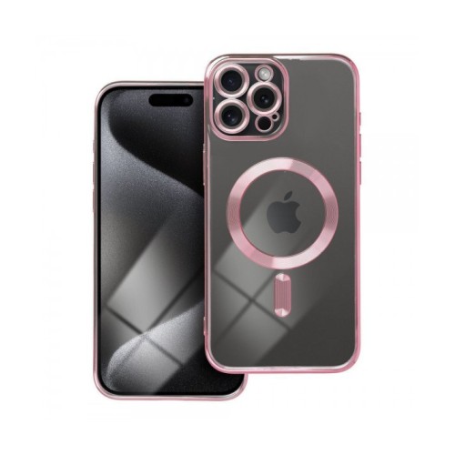 ELECTRO BACK COVER ΡΟΖ MAGNETIC CARD + ΔΩΡΟ ΤΖΑΜΑΚΙ ΚΑΜΕΡΑΣ (iPhone 15 Pro)