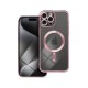 ELECTRO BACK COVER ΡΟΖ MAGNETIC CARD + ΔΩΡΟ ΤΖΑΜΑΚΙ ΚΑΜΕΡΑΣ (iPhone 15 Pro)