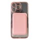 ELECTRO BACK COVER ΡΟΖ MAGNETIC CARD + ΔΩΡΟ ΤΖΑΜΑΚΙ ΚΑΜΕΡΑΣ (iPhone 15 Pro)