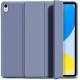 Samsung Galaxy Tab A8 10.5 (2021) X200 / X205 Tri-fold Stand CaseFlip Cover Μωβ Color and Back Silicone Transparent (oem)