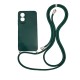 Back Cover Σιλικόνης με Λουράκι Σκούρο Πράσινο Motorola Moto E13