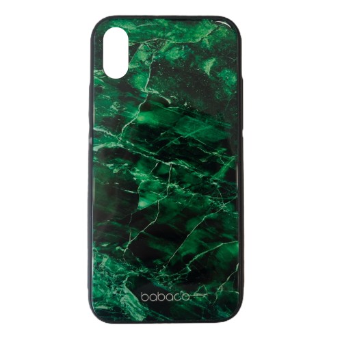 SOFT TPU CASE BABACO ABSTRACT FULL PRINT GREEN (iPhone X/Xs)