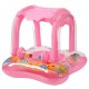Σωσίβιο Swimtrainer με Σκίαστρο Ροζ Baby Swimming Ring