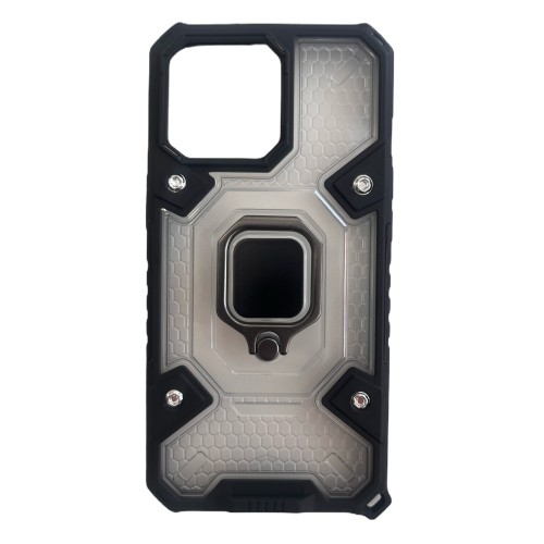 iPhone 13 Pro Hybrid Shockproof Armor Case Metal Rotating Ring Car Mount Holder Διάφανο + ΔΩΡΟ ΛΟΥΡΑΚΙ (oem)