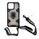  iPhone 13 Pro Hybrid Shockproof Armor Case Metal Rotating Ring Car Mount Holder Διάφανο + ΔΩΡΟ ΛΟΥΡΑΚΙ (oem)