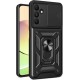 Hybrid Shockproof Ring Back Cover Συνθετική Ανθεκτική Μαύρο (Galaxy A17)