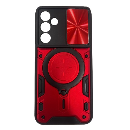 Hybrid Shockproof Ring Back Cover Συνθετική Ανθεκτική Κόκκινο (Galaxy S24)