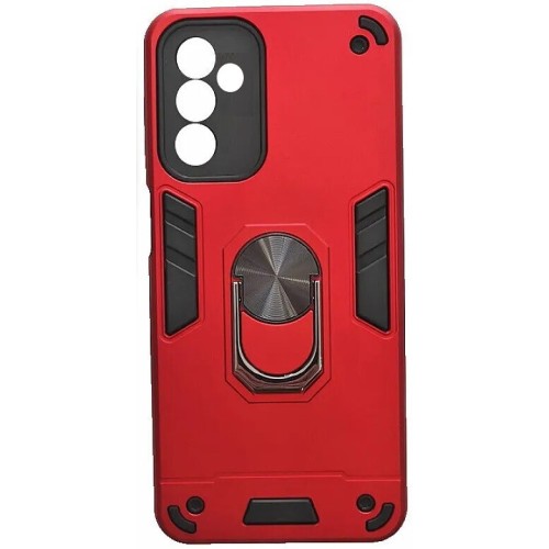 Samsung Galaxy A35 5G Hybrid Shockproof Armor Case Stand Metal Ring and Car Mount Holder Red (oem)