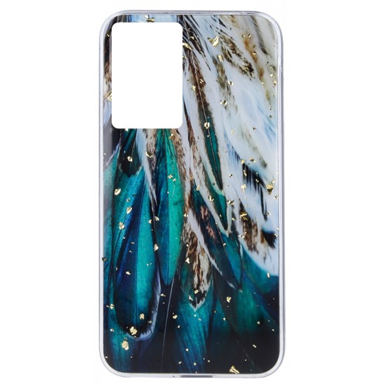 Θήκη TPU Gold Glam Samsung Galaxy A54 Feathers