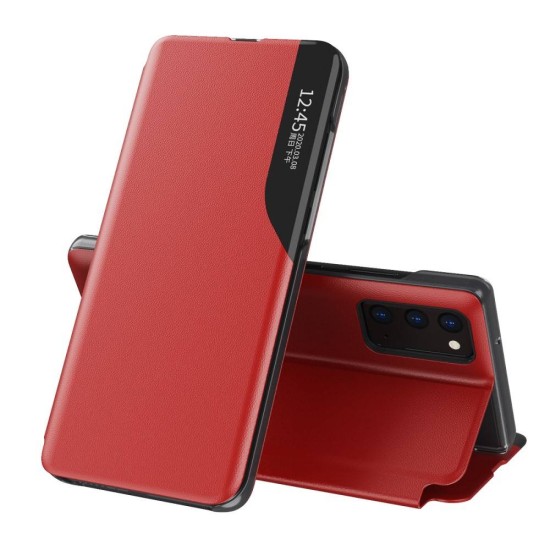 Case Smart View Magnet Book Samsung Galaxy A72, red
