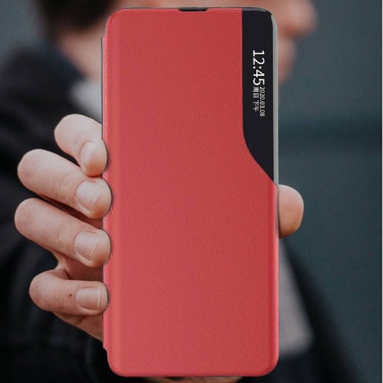 Case Smart View Magnet Book Samsung Galaxy A72, red