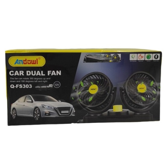 Andowl Ανεμιστήρας Αυτοκινήτου Διπλός 12V Q-FS303 36025101