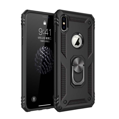 Θήκη Anti Fall for iPhone XR back over magnetic holder ring Μαύρο Μαύρο Θήκη πλάτης Σιλικόνη & Σκληρό πλαστικό Θήκη Anti Fall for iPhone XR back over magnetic holder ring Μαύρο Μαύρο Θήκη πλάτης Σιλικόνη & Σκληρό πλαστικό