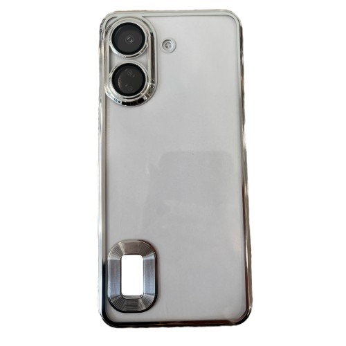 Luxury Soft Electroplated Phone Case For Poco C65 Hollow Out Silicone Cases Cover - Ασημί Luxury Soft Electroplated Phone Case For Poco C65 Hollow Out Silicone Cases Cover - Ασημί