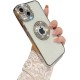 Luxury Plating Flash Diamond Silicone Phone Case For iPhone 14 Pro Max - Ασημί Luxury Plating Flash Diamond Silicone Phone Case For iPhone 14 Pro Max - Ασημί