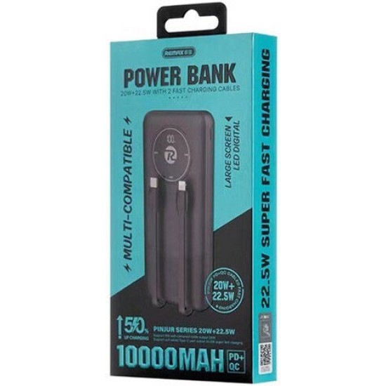 Remax Energy Eye Fast RPP-37 Power Bank 10000mAh με Θύρα USB-A και Θύρα USB-C Power Delivery Μαύρο