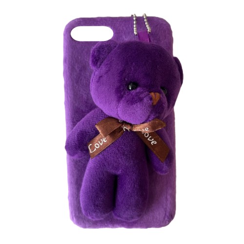Back Cover με 3D Σχέδιο Bear Μωβ (IPHONE 7 PLUS / 8 PLUS) Back Cover με 3D Σχέδιο Bear Μωβ (IPHONE 7 PLUS / 8 PLUS)