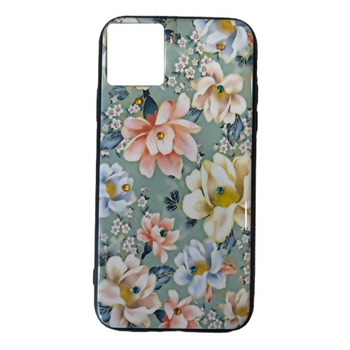 Back Cover Σιλικόνης Πράσινο με Σχέδιο Flowers Strass (iPhone 11) Back Cover Σιλικόνης Πράσινο με Σχέδιο Flowers Strass (iPhone 11)