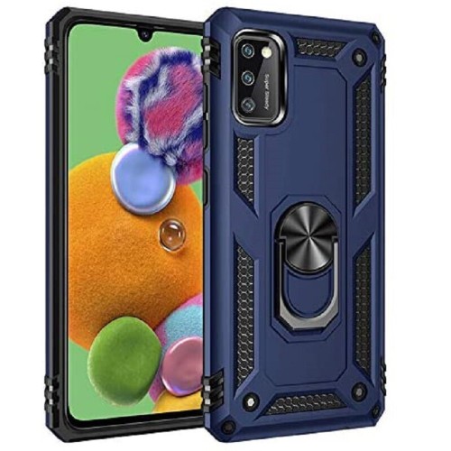 Θήκη Anti Fall for Samsung Galaxy A41 back over magnetic holder ring -Μπλέ Μπλε Θήκη πλάτης Σιλικόνη & Σκληρό πλαστικό