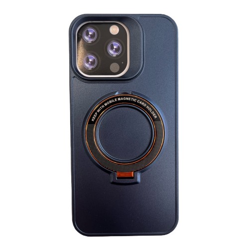 MagSafe Magnetic Ring Phone Case 2-in-1 Inner Shockproof Back Full Coverage Blue Protective Cover（iPhone 15 Pro max）