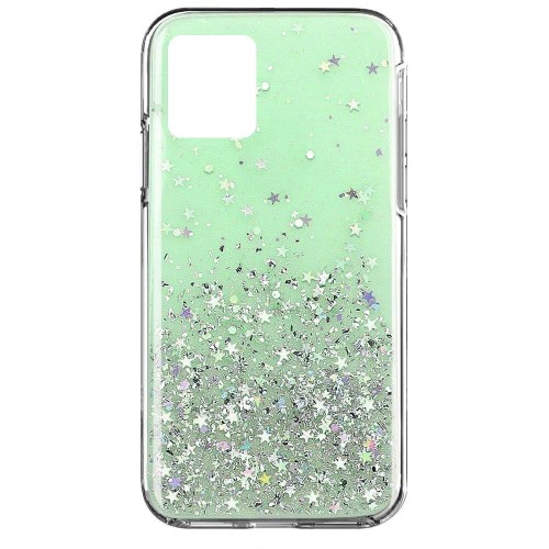 Star Glitter Back Cover Σιλικόνης Πράσινο (iPhone 13)