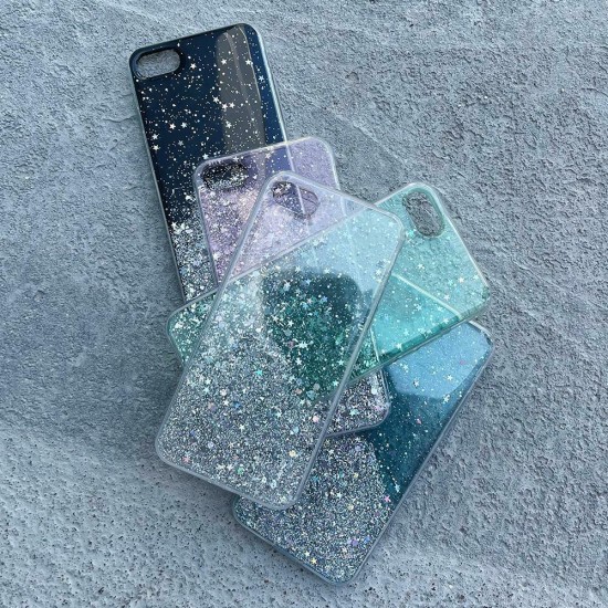 Star Glitter Back Cover Σιλικόνης Πράσινο (iPhone 13)