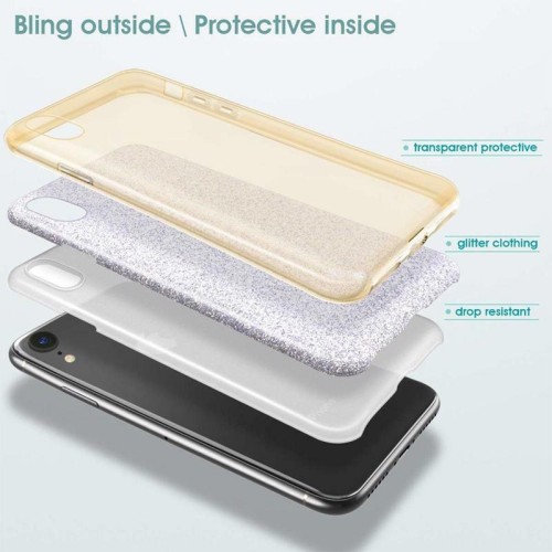 Forcell Shining Back Cover Σιλικόνης Ροζ (Galaxy A10/ M10)