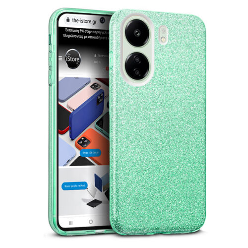 Poco C65 Glitter Case Πράσινο Poco C65 Glitter Case Πράσινο