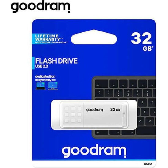 GoodRAM UME2 32GB USB 2.0 Stick Λευκό GoodRAM UME2 32GB USB 2.0 Stick Λευκό