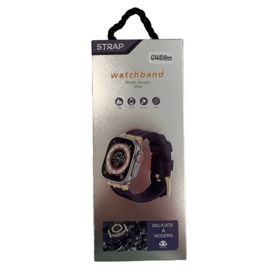 Λουράκι Σιλικόνης Dark Purple (Apple Watch 42 / 44 / 45 / 49 mm)
