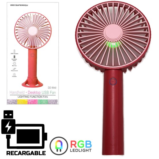 Φορητος Ανεμιστηρας Χειρος DD5649 Mini Red Fan Φορητος Ανεμιστηρας Χειρος DD5649 Mini Red Fan