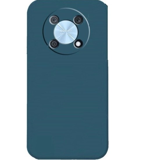 Huawei nova Y90 6.7 inch - Rubber Soft Touch Silicone Cover with Microfiber Interior Camera Protection Dark Blue (oem)