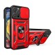 Hybrid Armor Camshield Back Cover Πλαστικό / Σιλικόνης Ανθεκτική Κόκκινο (iPhone 15 Pro)