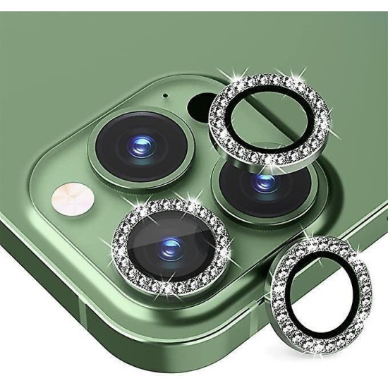 Diamond Προστασία Κάμερας Tempered Glass Green για το iPhone 14 Pro / 14 Pro Max