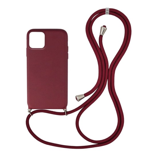 Back Cover με Λουράκι Μπορντό (iPhone 14 Pro) Back Cover με Λουράκι Μπορντό (iPhone 14 Pro)
